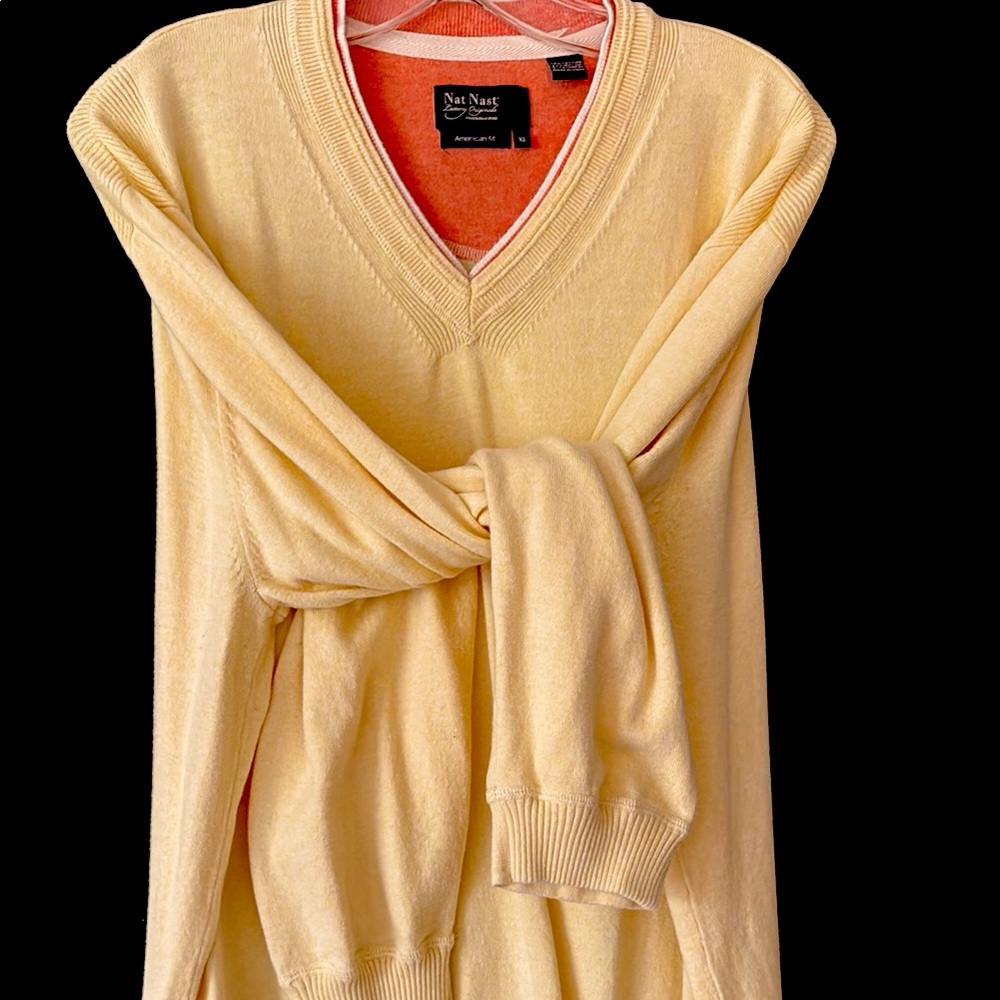 Nat Nash Cotton & Cashmere V Neck Sweater